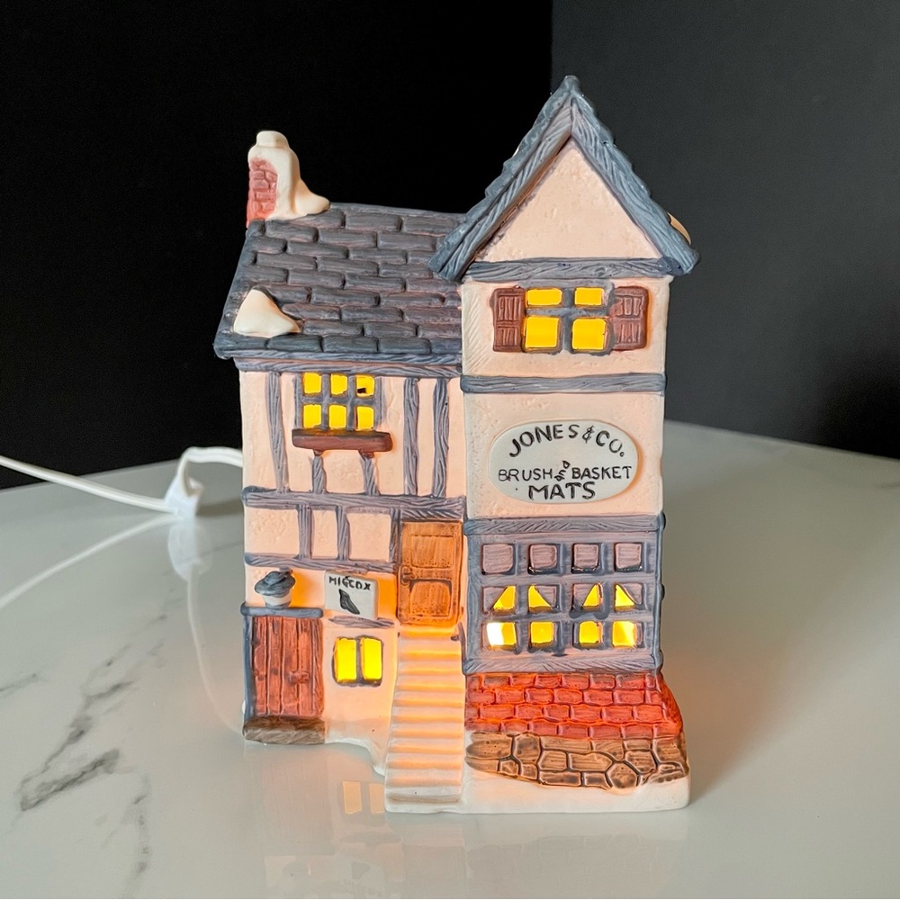 "Jones & Company Brush and Basket Shop" Dickens Snow Village by Dept. 56